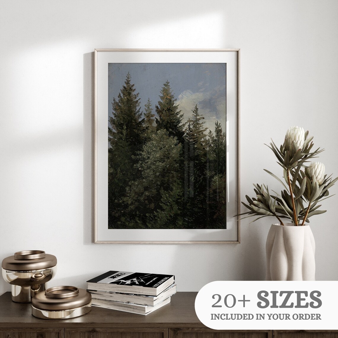 Vintage Spring Mountains Farmhouse Art Print - Image 4
