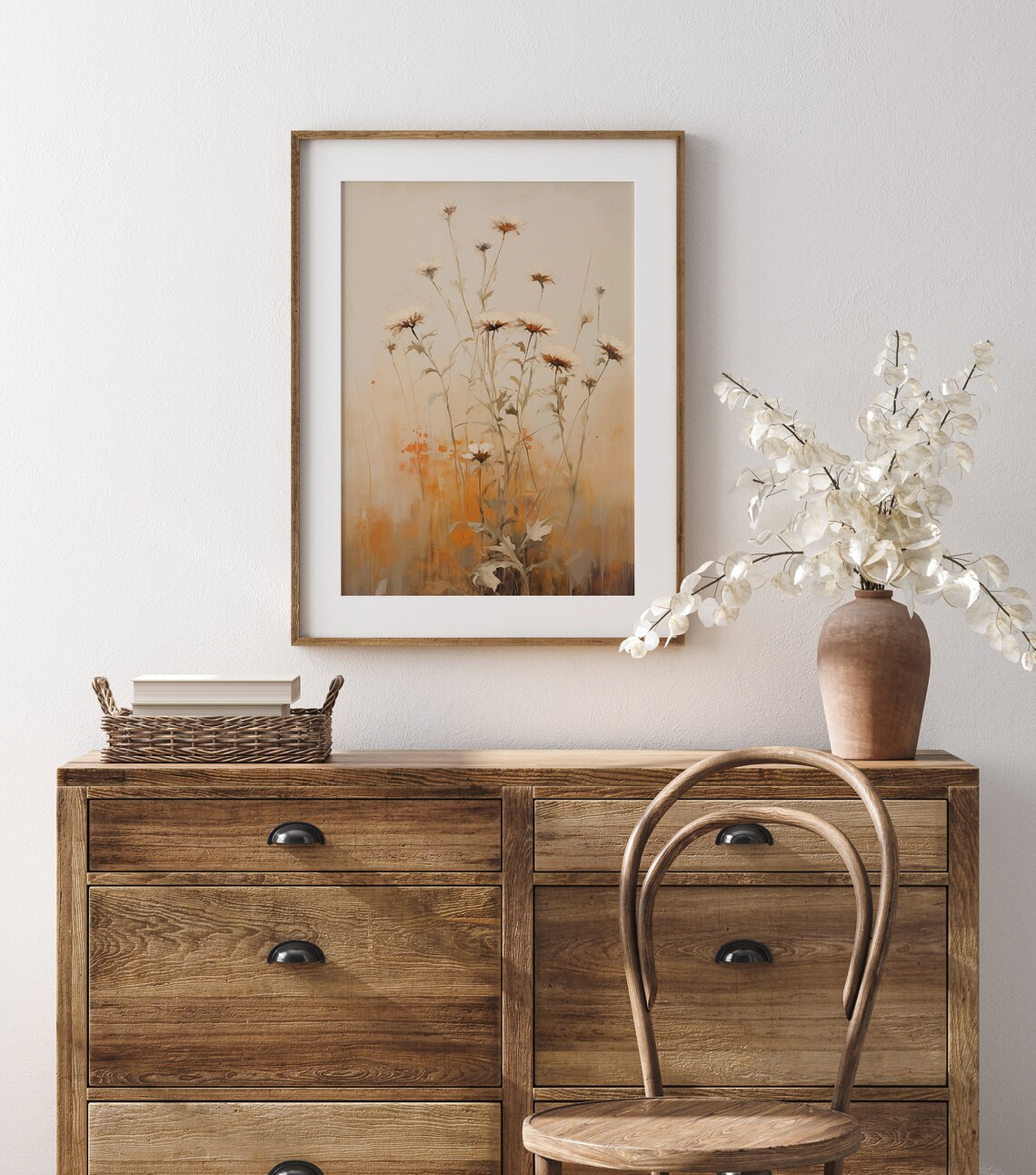 Muted Botanical Vintage Print, Autumn Farmhouse Decor - Image 5