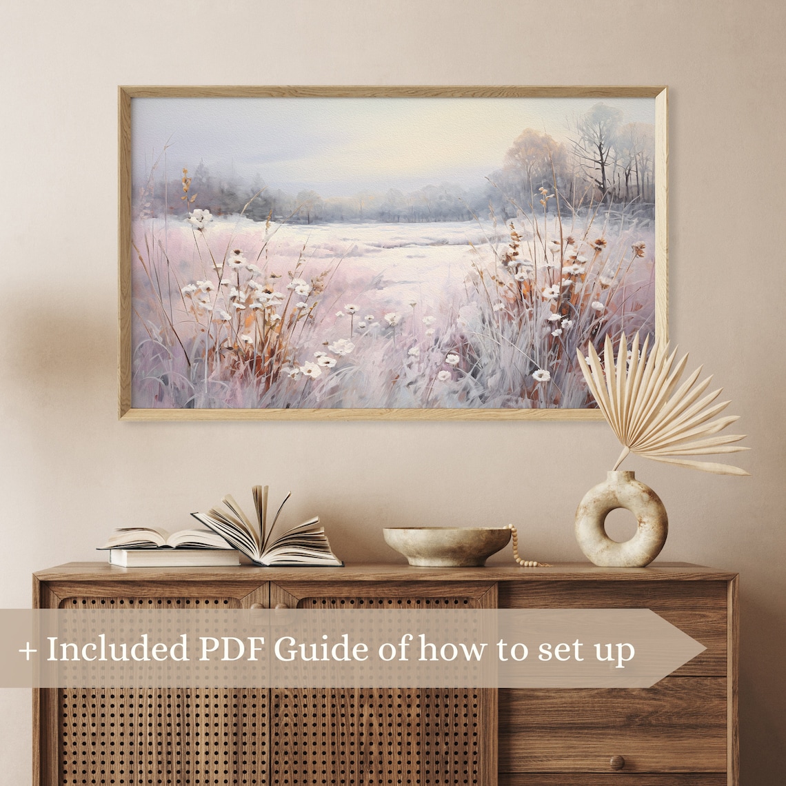 Winter TV Christmas Wildflower Art Print - Image 2