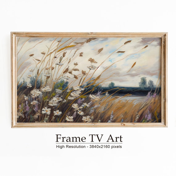 Fall Wildflower Vintage Painting, Autumn Decor