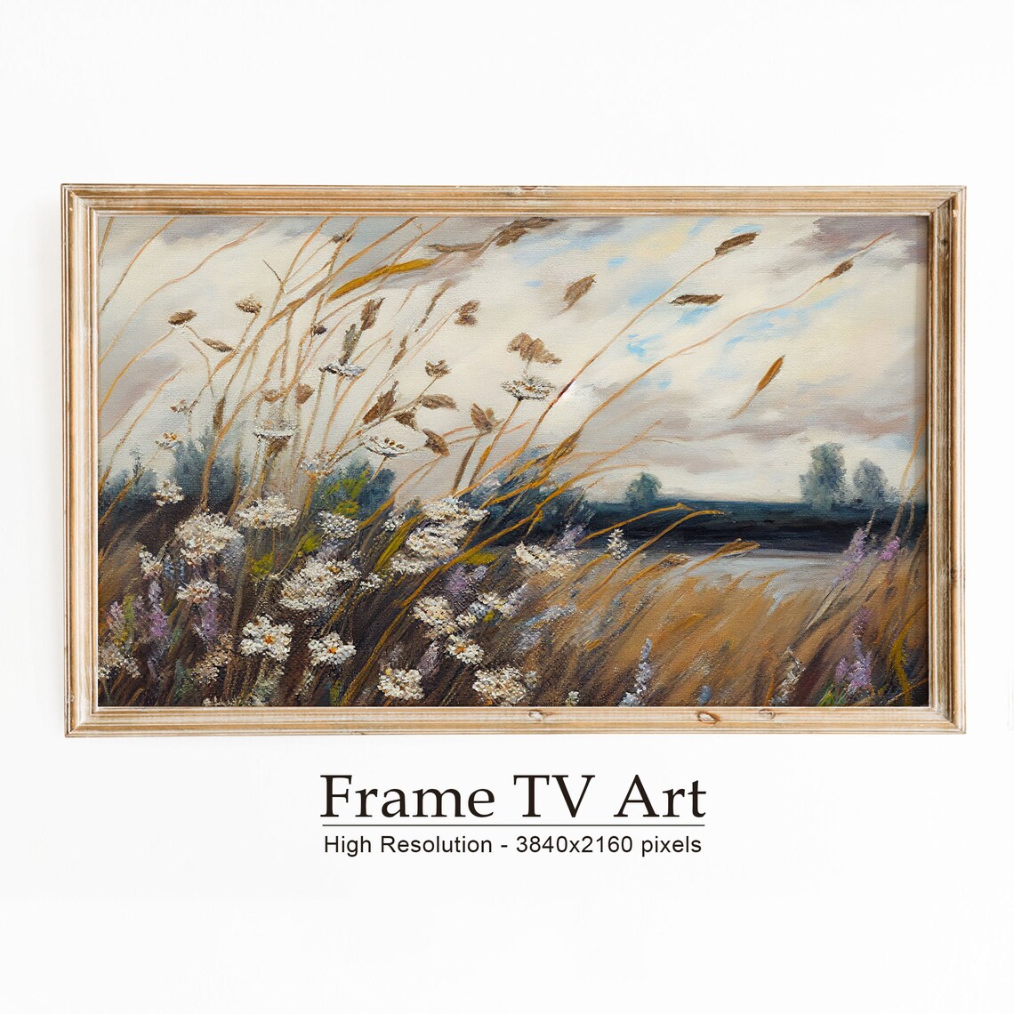 Fall Wildflower Vintage Painting, Autumn Decor