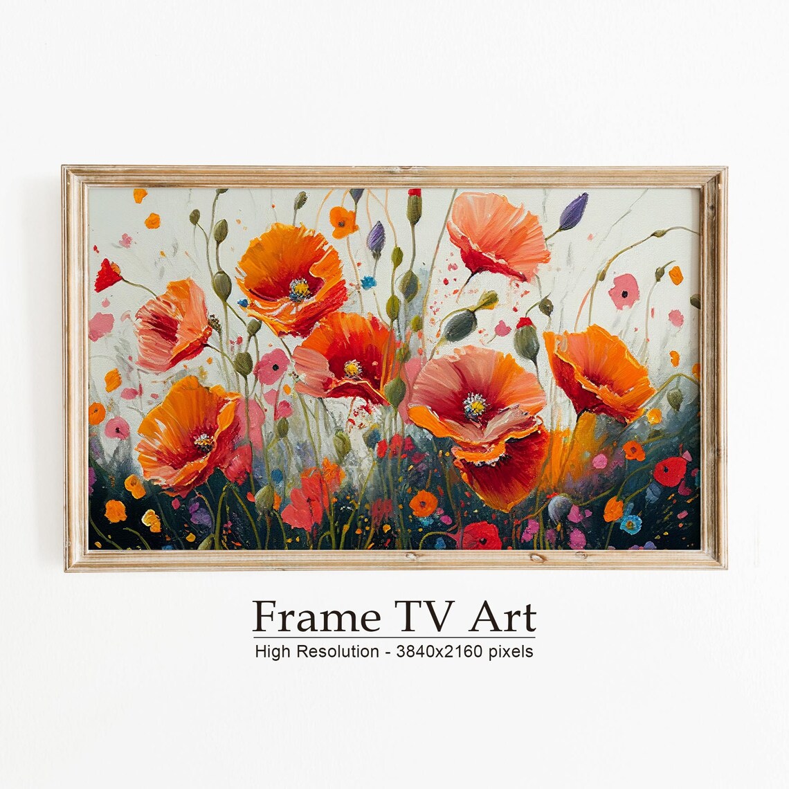 Abstract Flowers Painting, Spring Floral Art Print
