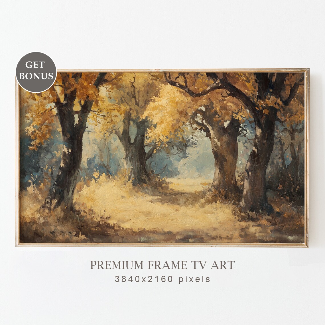 Moody Fall Autumn Landscape Field Art Print