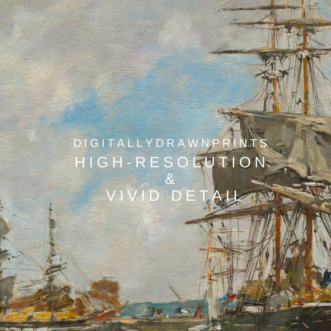 Antique Sailboat Painting, Vintage Coastal Wall Art - Image 2