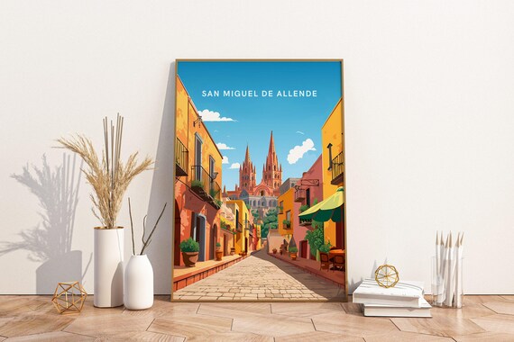 San Miguel De Allende Mexico Travel Print Poster Wall Art Post