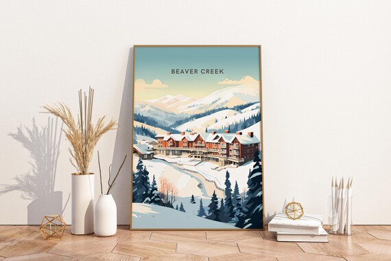 Beaver Creek Colorado Ski Resort Lodge Mountain Travel Art Poster