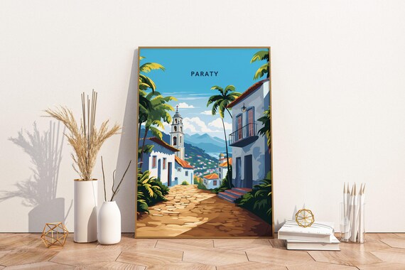 Paraty Brazil Travel Print Poster Wall Art Vintage Decor
