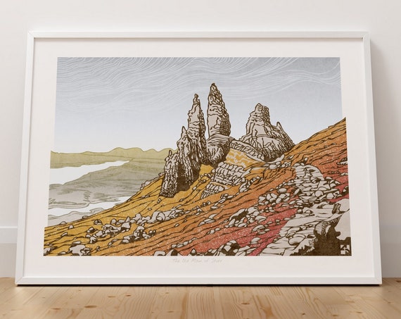 The Old Man of Storr, Isle of Skye Travel Poster