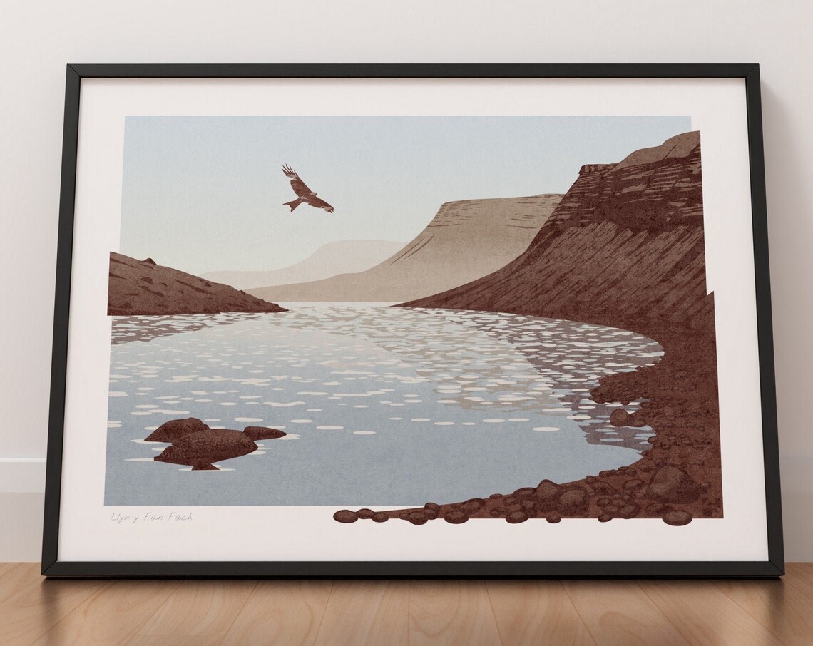 Llyn Y Fan Fach Brecon Beacons Travel Poster