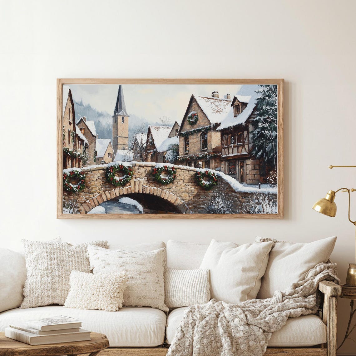 Christmas European Print Vintage Oil Painting Inspired Print Holiday Print Christmas Print Holiday Home Decor - Image 2