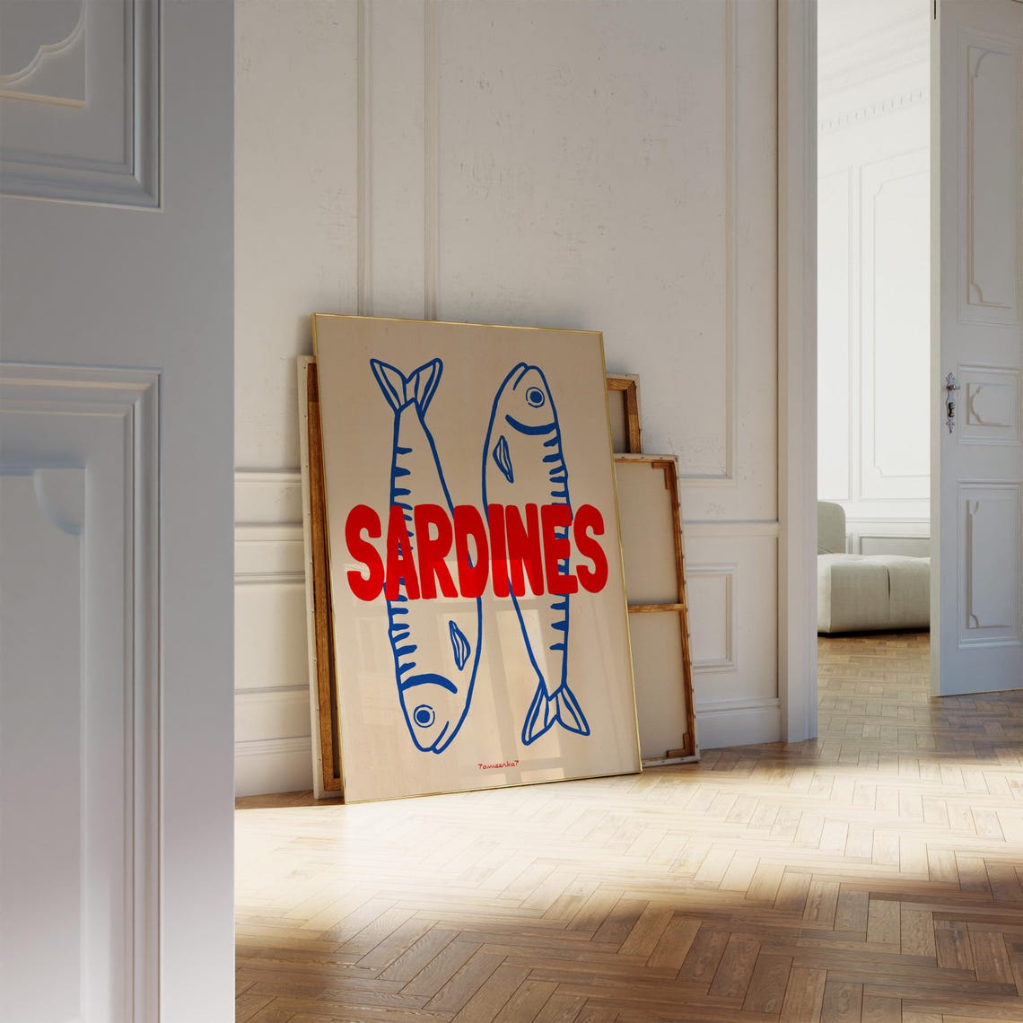 Sardines Retro Kitchen Wall Art Print - Image 3