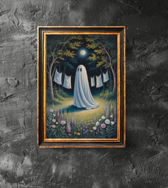 Laundry Day Hanging Halloween Decor Fun Room Art