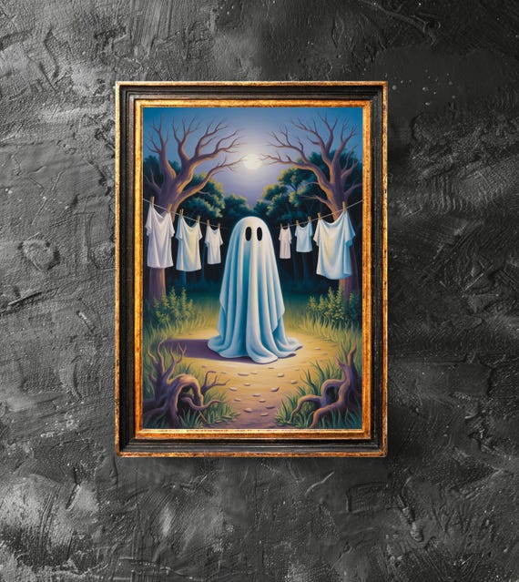 Laundry Day Hanging Halloween Decor Fun Room Art