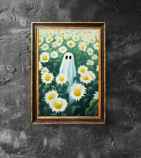 In The Flower Forest Poster Spooky Art Cute Halloween Funny Print
