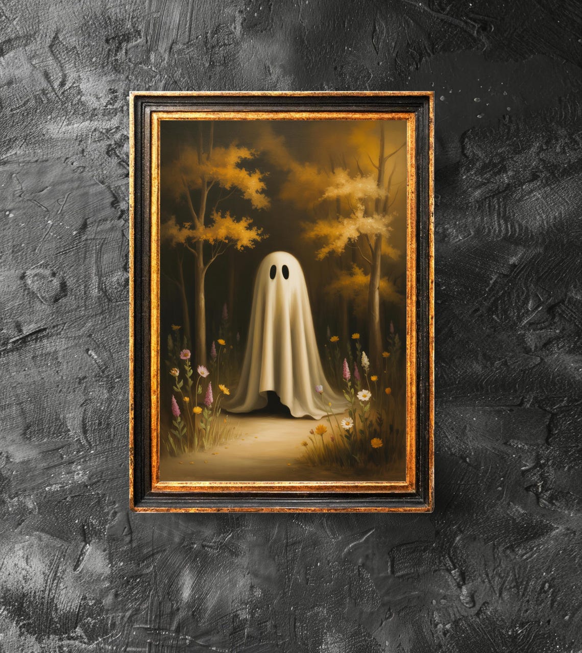 In The Flower Forest Poster Spooky Art Cute Halloween Funny Print