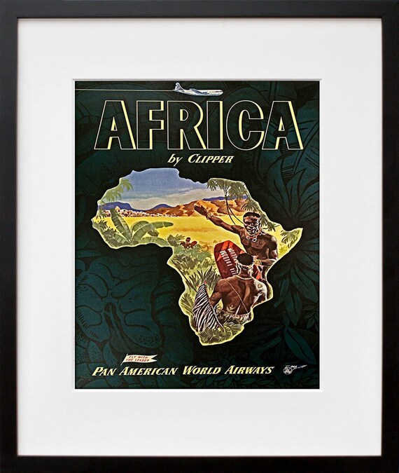 Travel Poster Africa Art Print Zt5