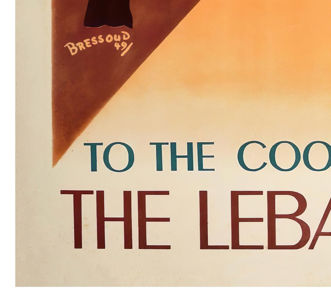Lebanon Vintage Cool Mountain Air The Lebanese Way Travel Poster - Image 2