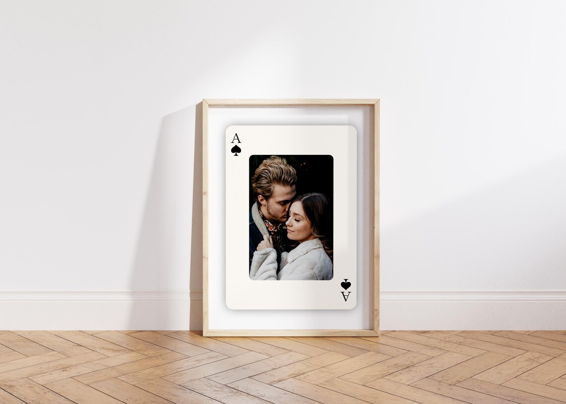 Personalized Playing Card Photo Gift, Art Print - Image 3