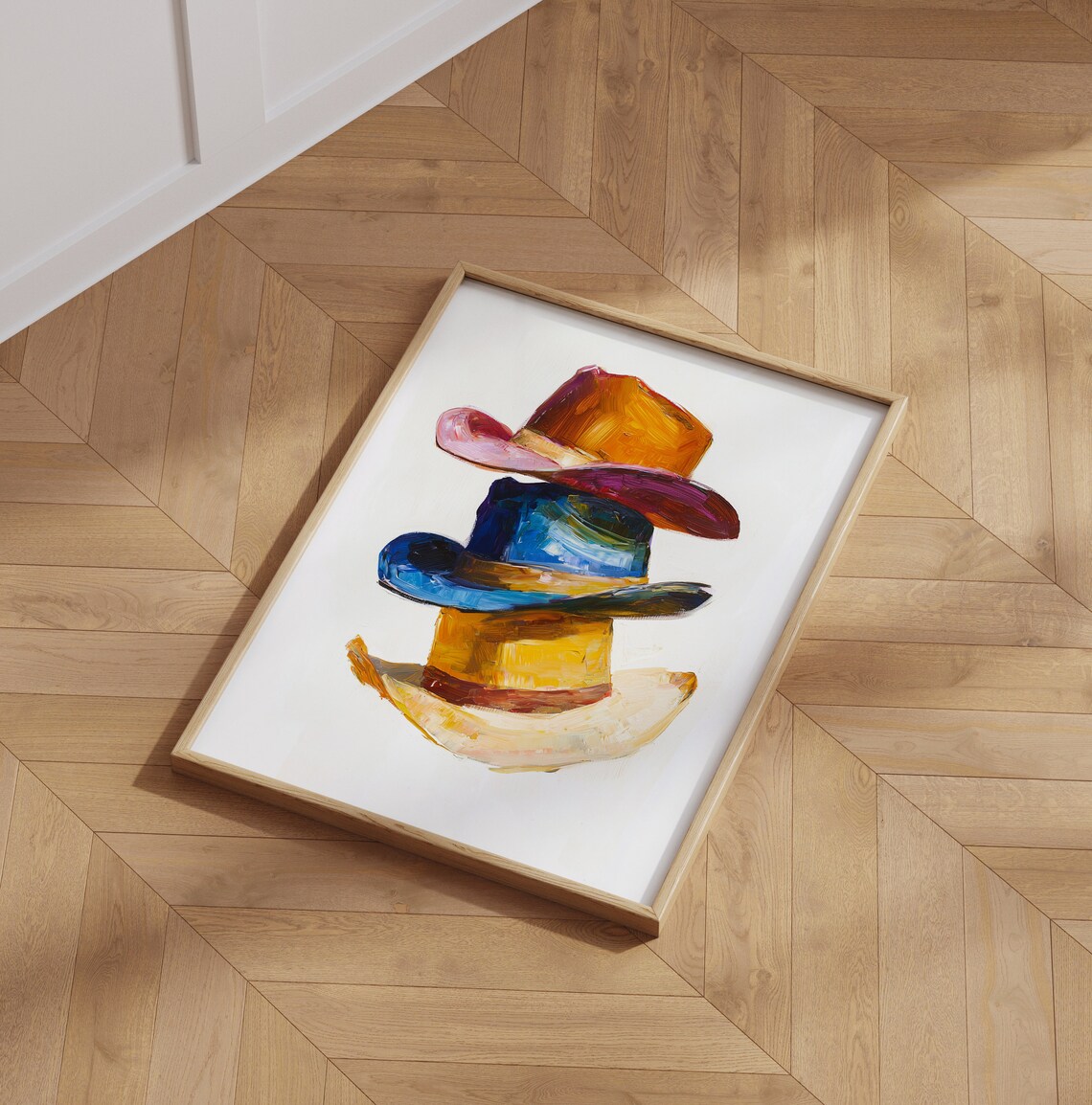 Cowboy Hats Colorful Abstract Western Art Print - Image 6