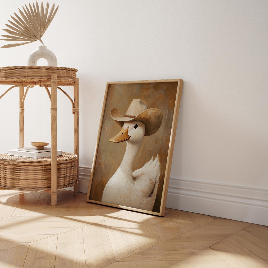 Cowboy Goose Poster, Funny Nursery Kids Room Decor - Image 2