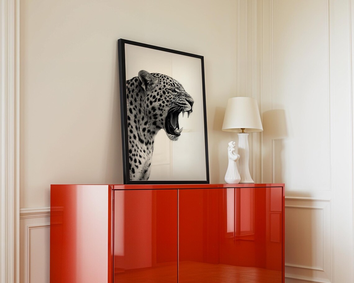 Leopard Poster, Minimalist Safari Wall Art - Image 4