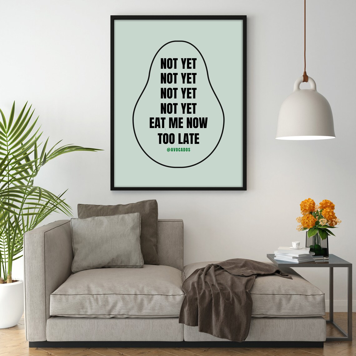 Avocado Ripening Stages Funny Eat Me Now Mint Kitchen Poster - Image 3