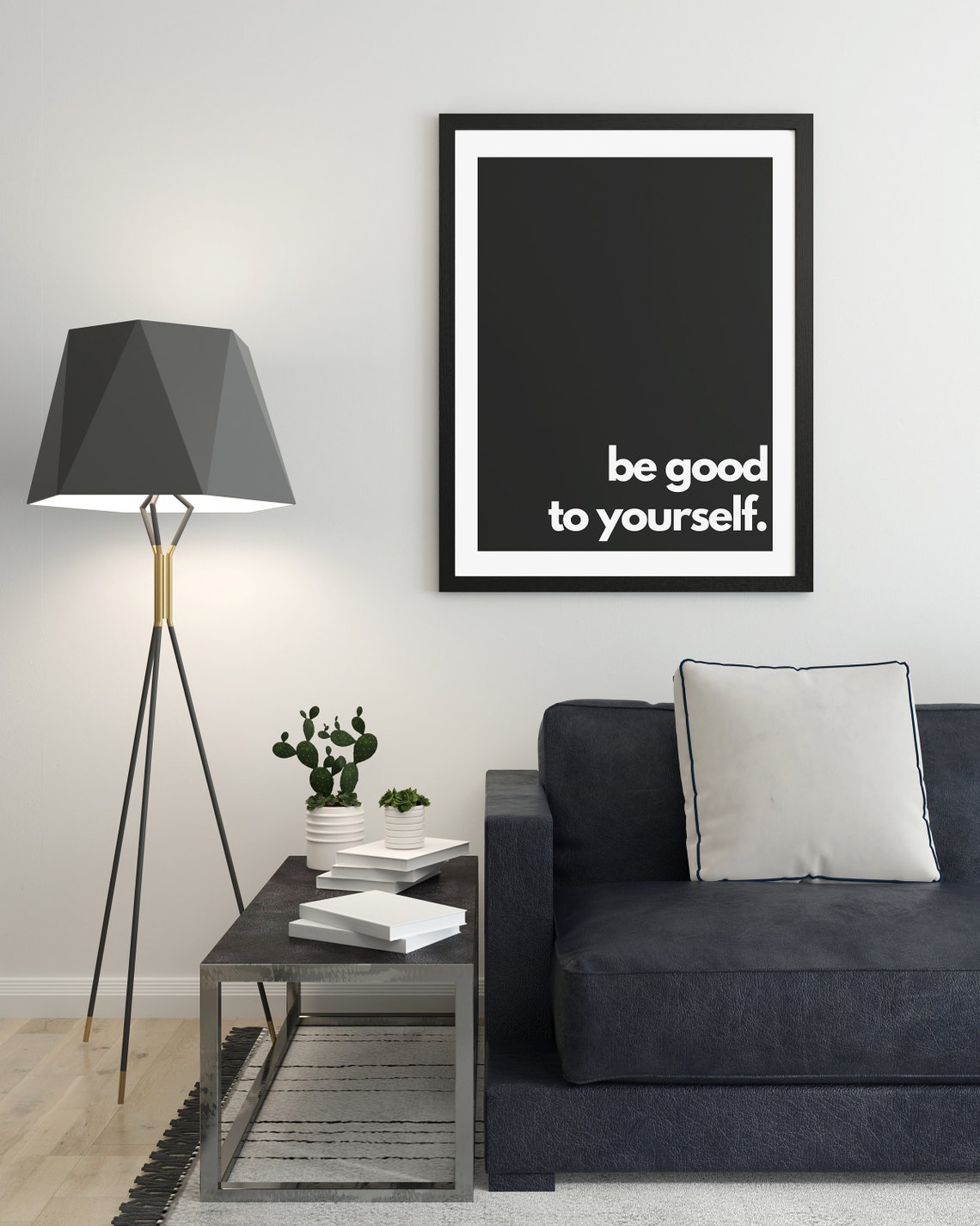 Be Good To Your Self Minimalist Wall Art Inspirational Quotes Art Black And White Office Decor Poster Art - Image 2