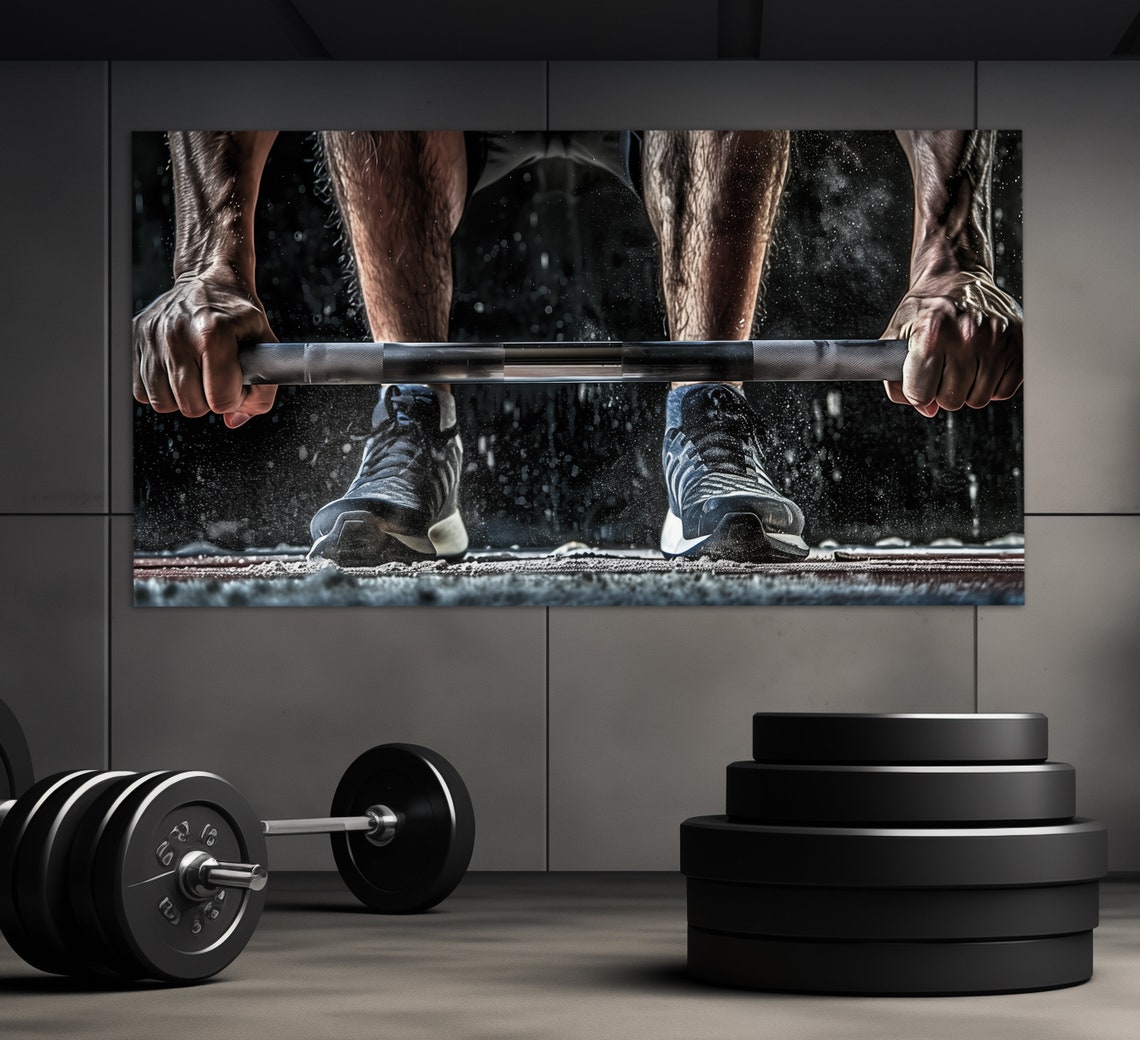 Weightlifting Print Gym Wall Decor Fitness Wall Art Fitness Painting Bodybuilding Poster Bodybuilder Gift Weightlifter Gift - Image 3