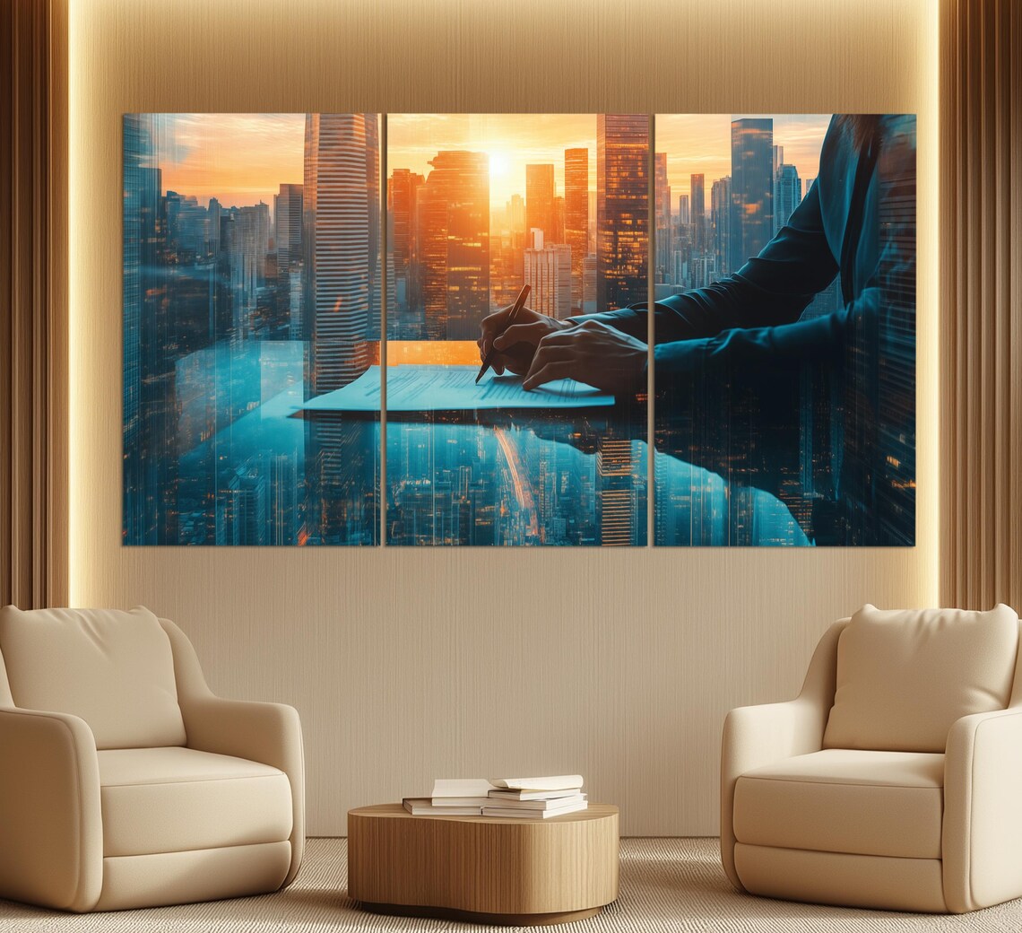 Signing A Contract Office Wall Decor, Business Gift - Image 3