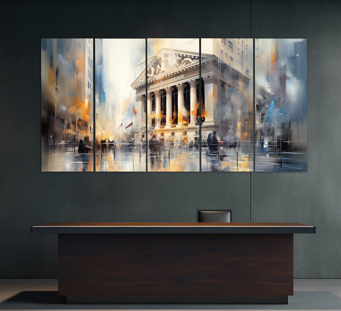 New York Stock Exchange Abstract Art Print, Wall Street - Image 5