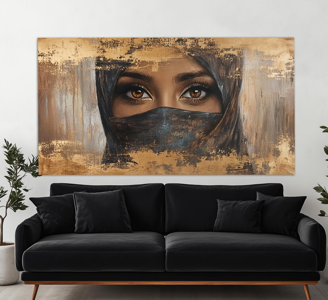 Arab Woman Vintage Oil Painting Style Art Print