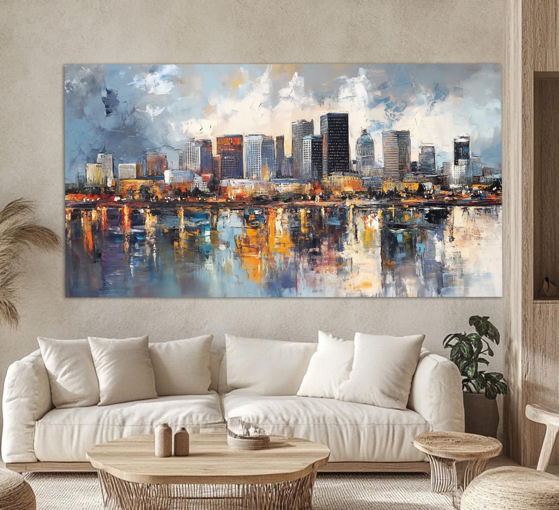 New Orleans Print In A Vintage Oil Painting Style Abstract New Orleans Wall Art Neutral Tones New Orleans Painting New Orleans Art - Image 4