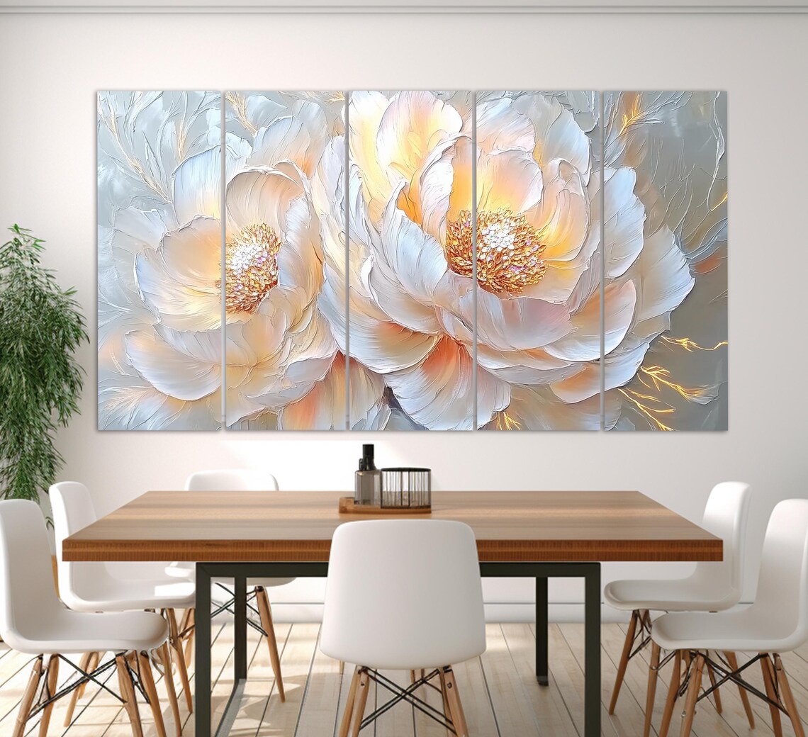 Soft Tones Peonies, Abstract Floral Art Print - Image 4