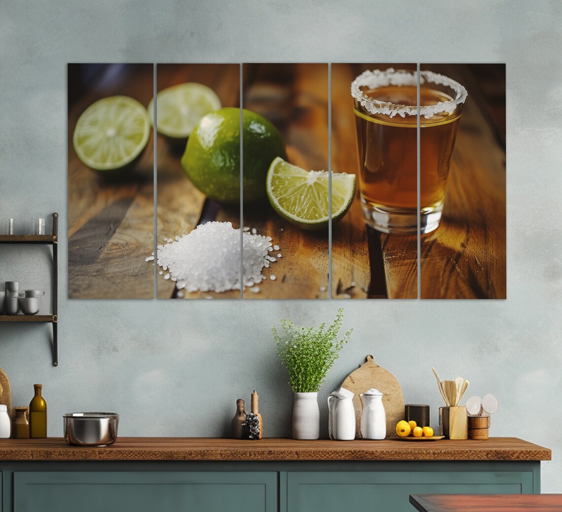 Tequila With Lime Cocktail Bar Wall Art Print - Image 2