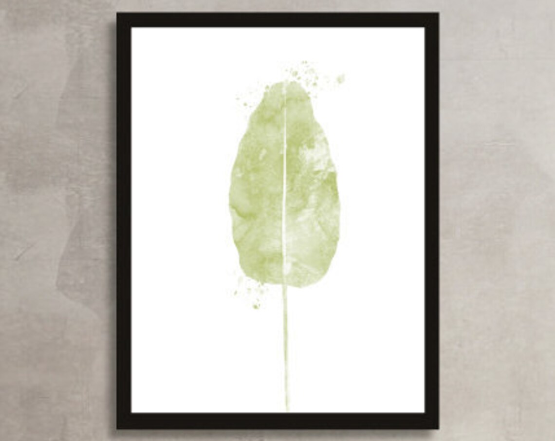 Banana Leaf Poster Tropical Minimalist Print Botanical Leaves Modern Art