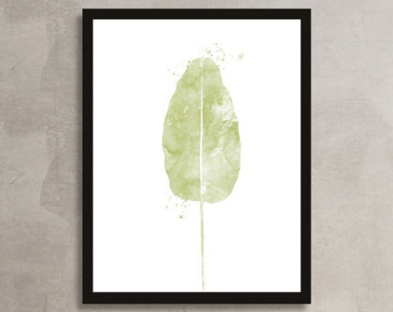 Banana Leaf Poster Tropical Minimalist Print Botanical Leaves Modern Art