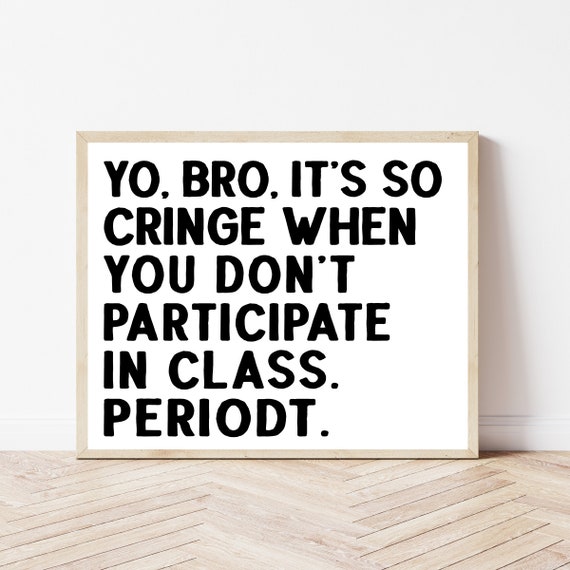 High School Math Retro Classroom Poster Print