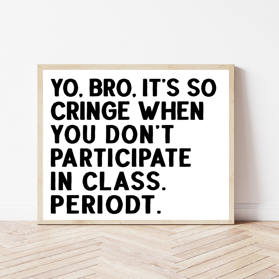 High School Math Retro Classroom Poster Print