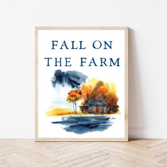 Farmhouse Fall Decor Autumn Art Print