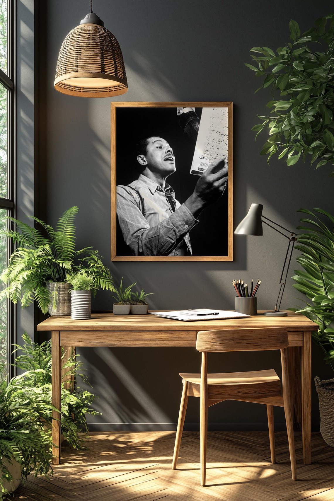 Cab Calloway Swing Era Jazz Singer Microphone Studio Portrait Print - Image 2