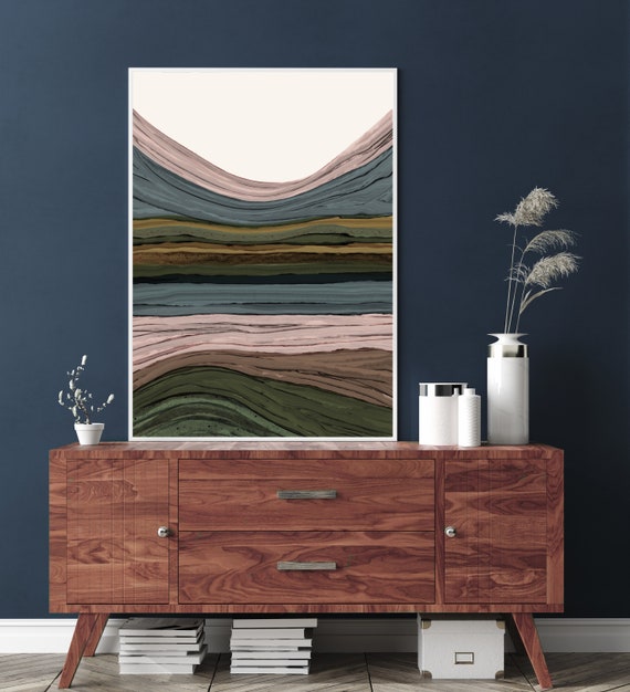 Modern Abstract Landscape, Contemporary Minimalist Art Print
