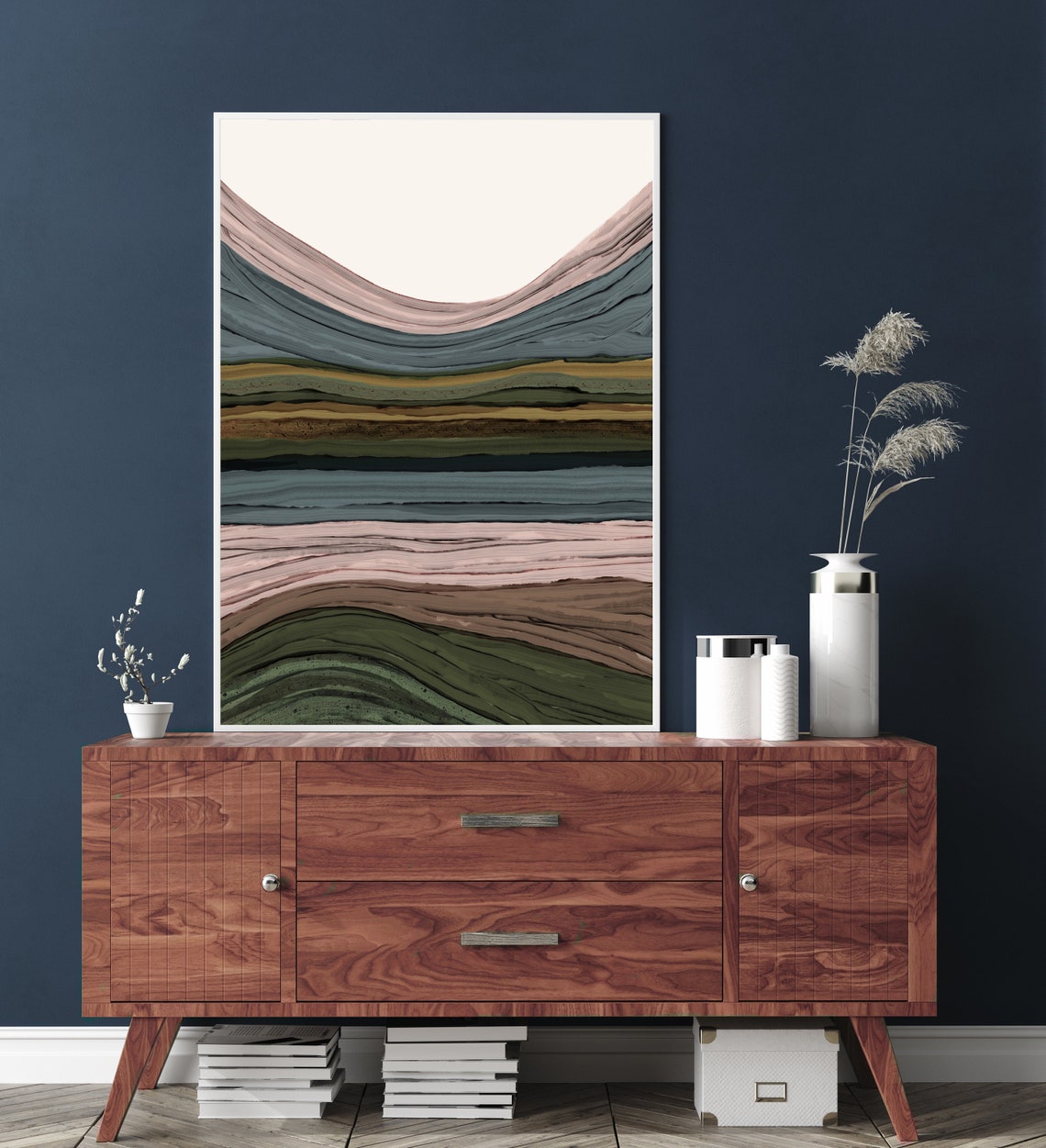 Modern Abstract Landscape, Contemporary Minimalist Art Print