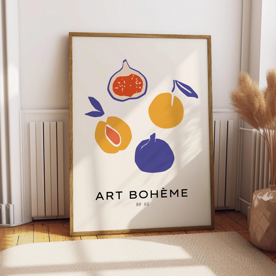 Art Boheme No 05 Abstract Fig Fruit Minimalist Modern Wall Art