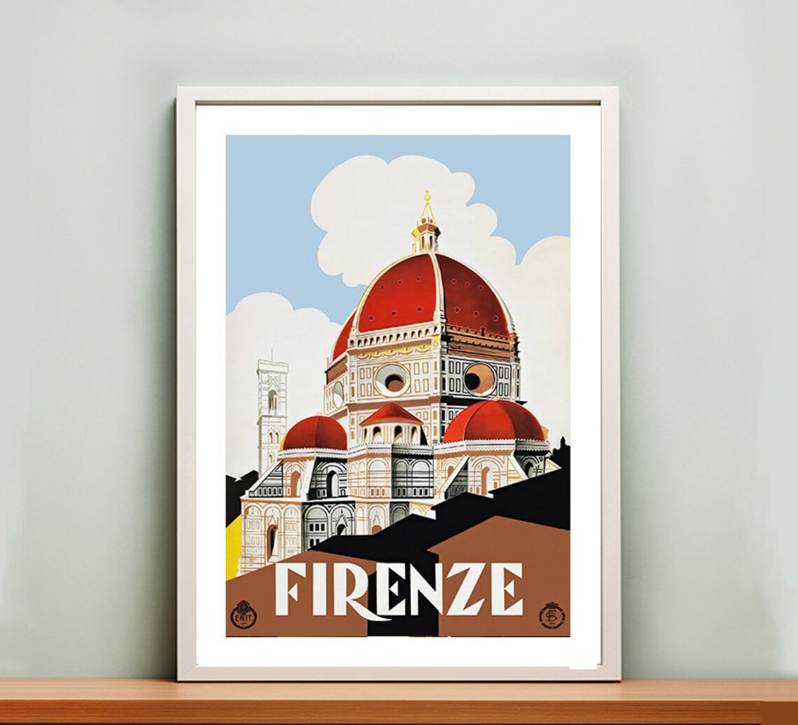 Firenze Florence Italy Vintage Travel Poster - Image 2