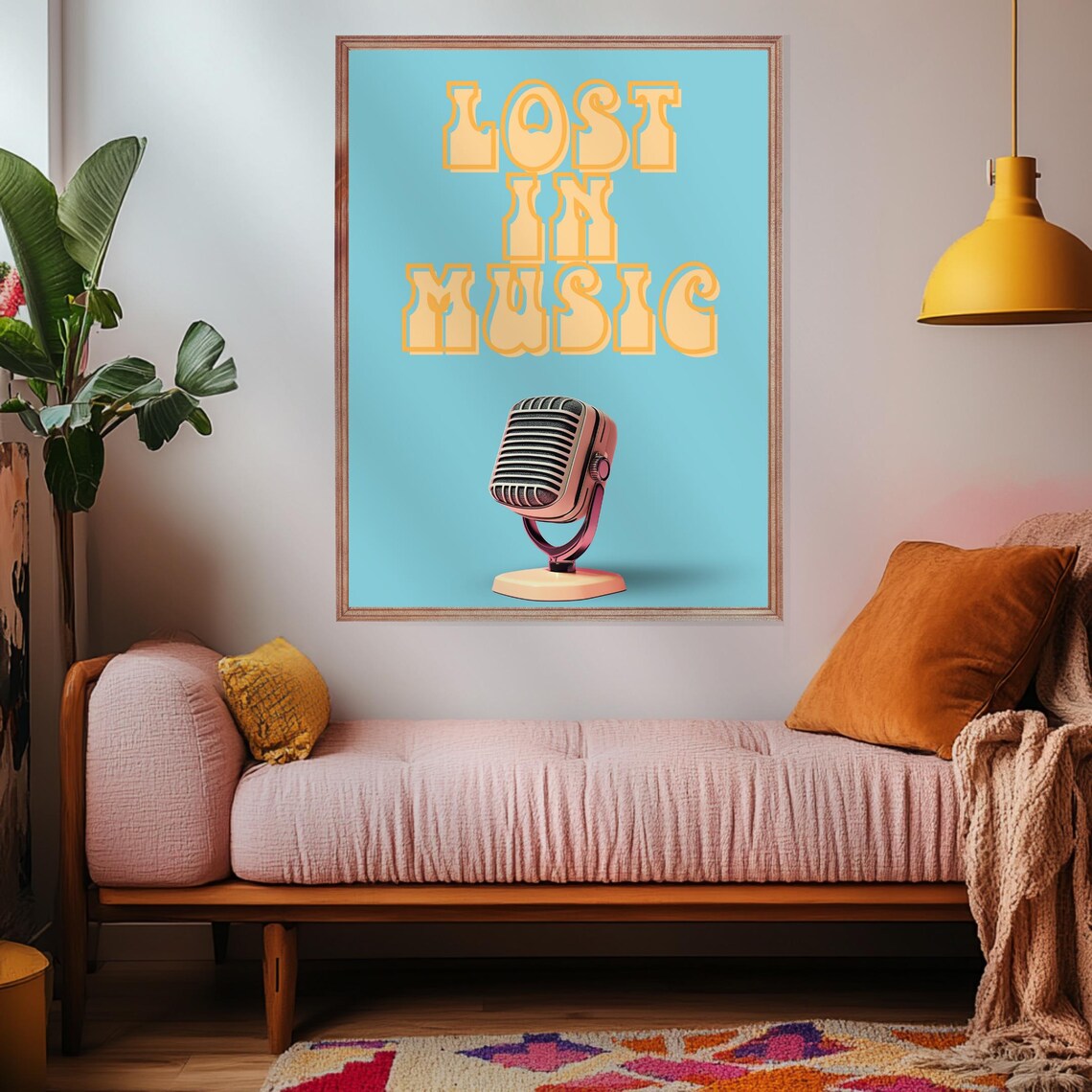 Lost In Music Retro Poster, Gift for Music Lover - Image 2