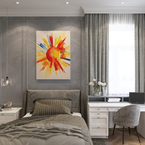 Abstract Art Geometric Expressionist Summer Solstice Gallery Modern Art Wall And Home Decor Wall Hanging Ai Watercolor