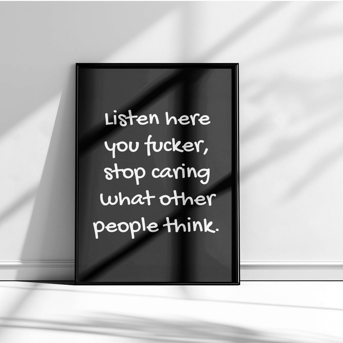 Stop Caring What Other People Think Navy Motivational Poster - Image 5
