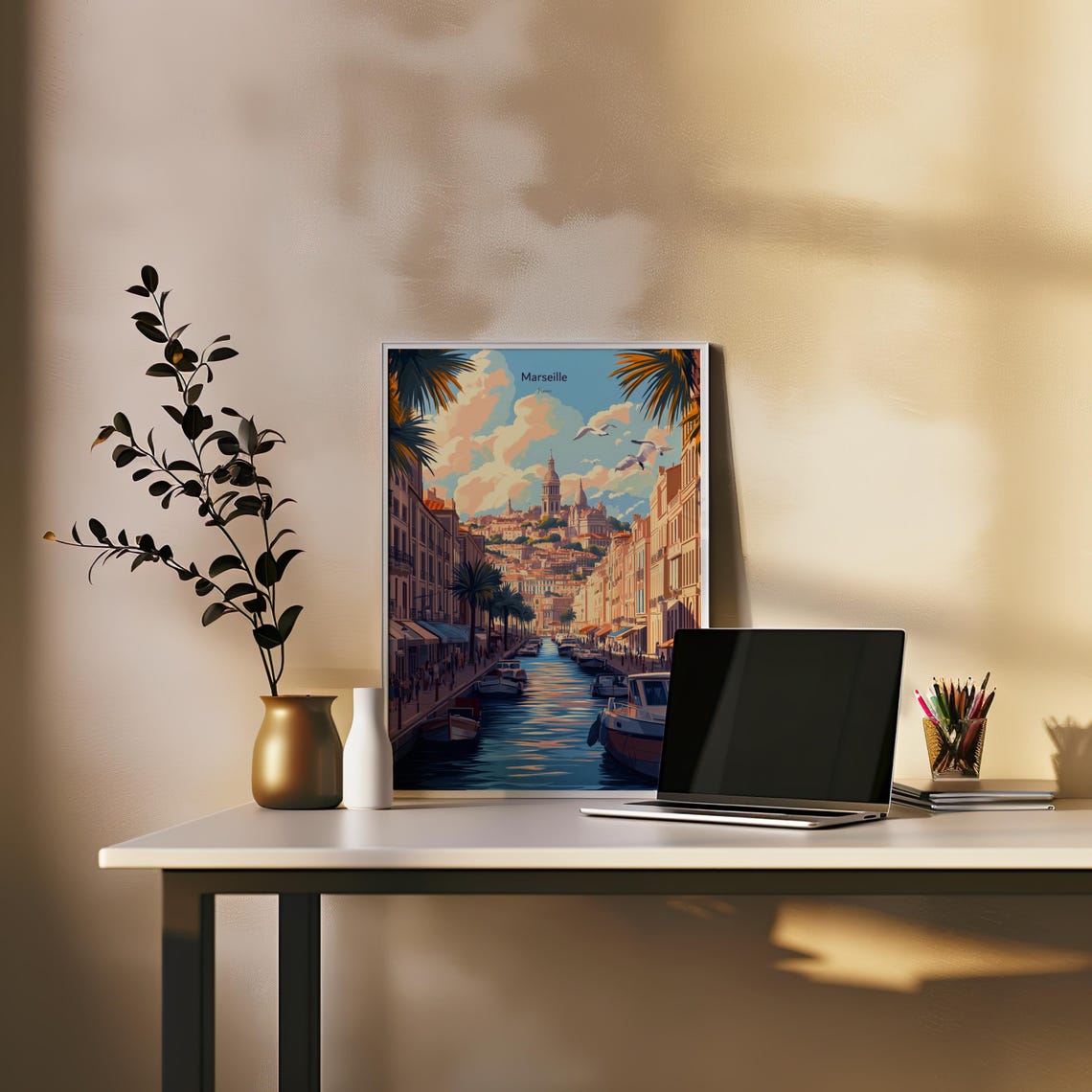 Marseille Travel Poster, French Seaside City - Image 3