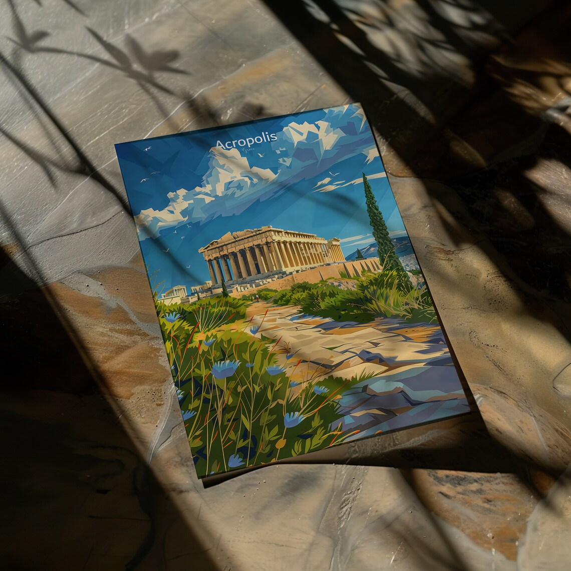 Acropolis Poster, Vintage Athens Greece Travel Poster - Image 4