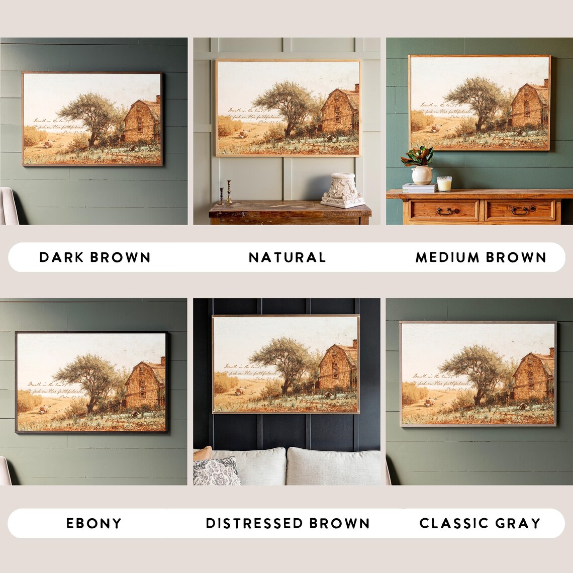 Vintage Psalm 37:3 Fall Harvest Wall Art Print - Image 2